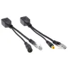 Adapter zasilania po skrętce POE czarny