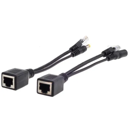 Adapter zasilania po skrętce POE czarny