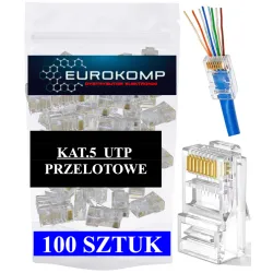 Wtyk RJ45 kat5E drut przelotowy