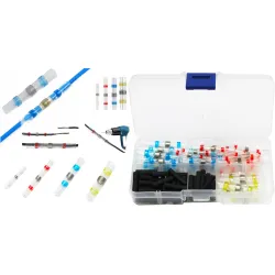 Szybkozłączki z cyną + termokurczliwe zestaw