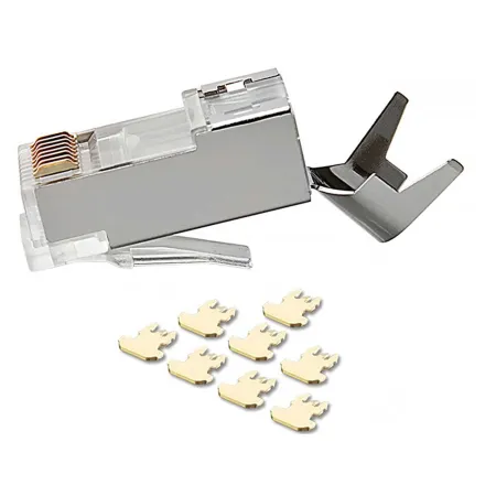 Wtyk RJ45 kat6 kat7 pass through ekran ext.
