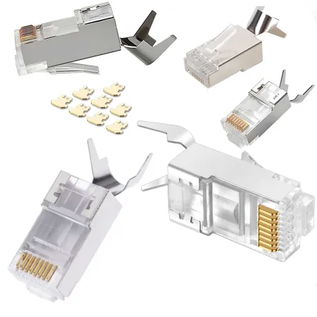 Wtyk RJ45 kat6 kat7 pass through ekran ext.