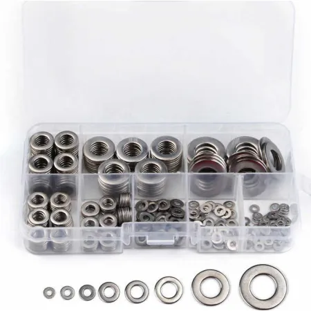 Zestaw 360 podkładek ze stali nierdzewnej