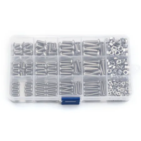 Zestaw 440 śrub Hex ze stali nierdzewnej