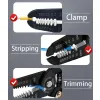 Szczypce do ściągania izolacji i zaciskania 7w1
