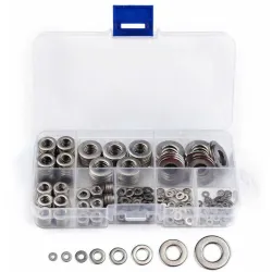 Zestaw 400 podkładek ze stali nierdzewnej