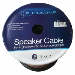 Kabel głośnikowy 2x1,5 CCA czarno-czerwony