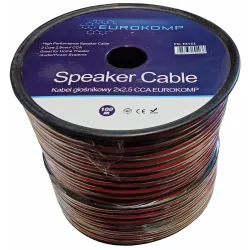 Kabel głośnikowy 2x2,5 CCA czarno-czerwony