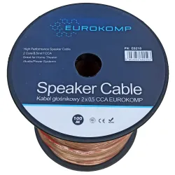 Kabel głośnikowy 2x0,5 CCA transparentny