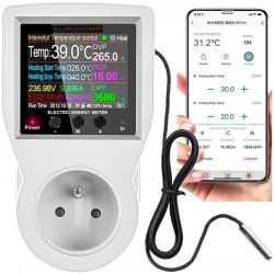 Termostat z gniazdem 230V WiFi Tuya