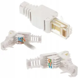 Wtyk RJ45 8P8C kat6 beznarzędziowy