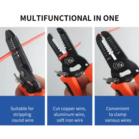 Szczypce do ściągania izolacji i zaciskania 7w1