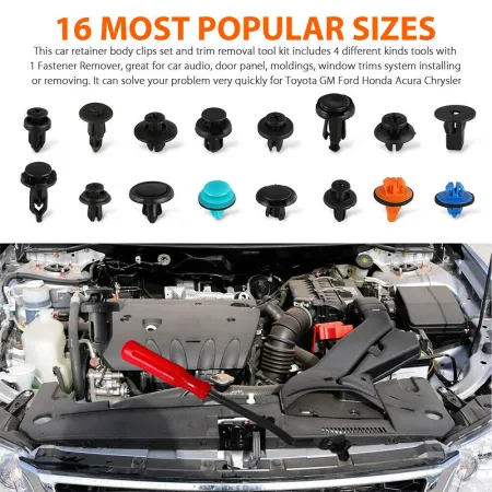 Zestaw spinek samochodowych 635 sztuk