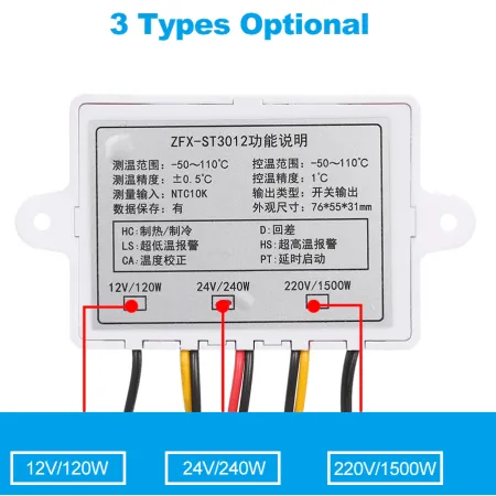Termostat 230V ZFX-ST3012