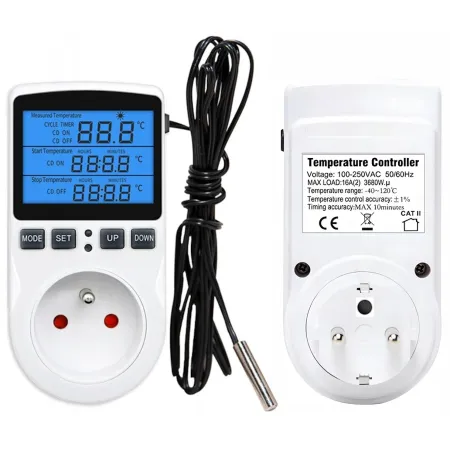 Termostat z gniazdem 230V