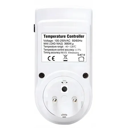 Termostat z gniazdem 230V