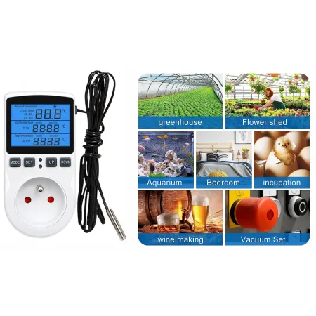 Termostat z gniazdem 230V