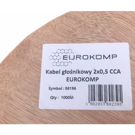 Kabel głośnikowy 2x0,5 CCA czarno-czerwony