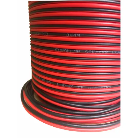 Kabel głośnikowy 2x0,5 CCA czarno-czerwony