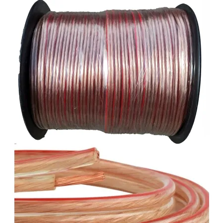 Kabel głośnikowy 2x2,5 CCA transparentny