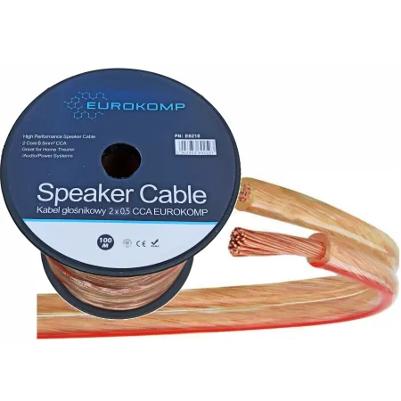 Kabel głośnikowy 2x0,5 CCA transparentny