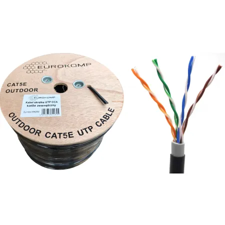 Kabel skrętka UTP CCA kat5e zewnętrzny