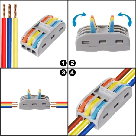 Zestaw szybkozłączy elektrycznych 28 szt.