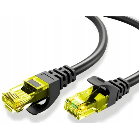 Patchcord RJ45 Kat6 UTP czarny 0,25m.