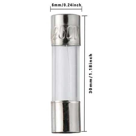 Zestaw 200 bezpieczników 20mm 30mm 250V 0.1A–20A